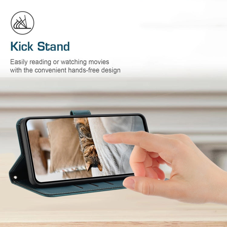 For iPhone 11 Pro Embossed Kitten Phone Leather Case with Lanyard