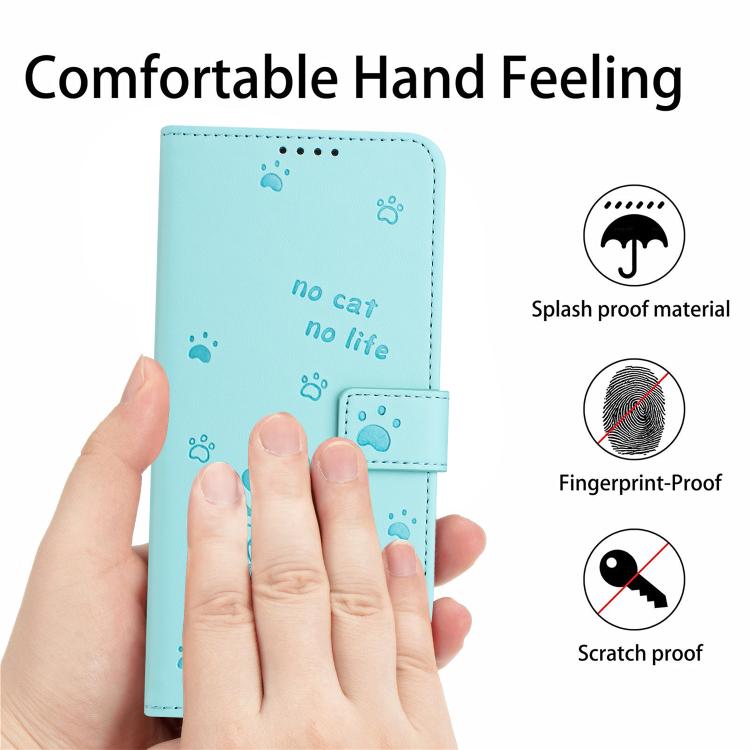 For Xiaomi 15T 5G Embossed Kitten Phone Leather Case with Lanyard