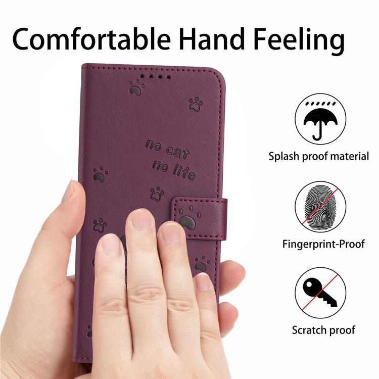 For Xiaomi 17 Pro Max Embossed Kitten Phone Leather Case with Lanyard