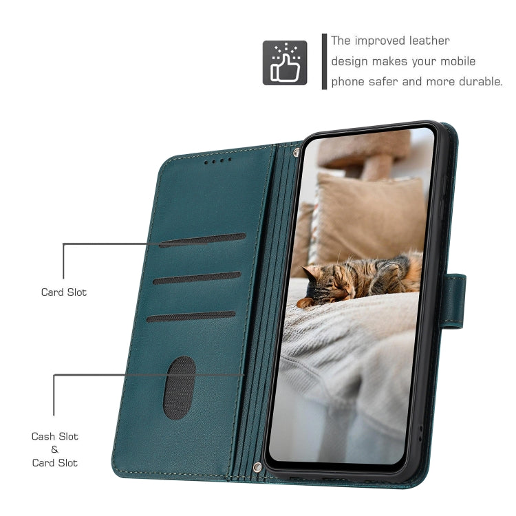 For Redmi 14C 4G Embossed Kitten Phone Leather Case with Lanyard