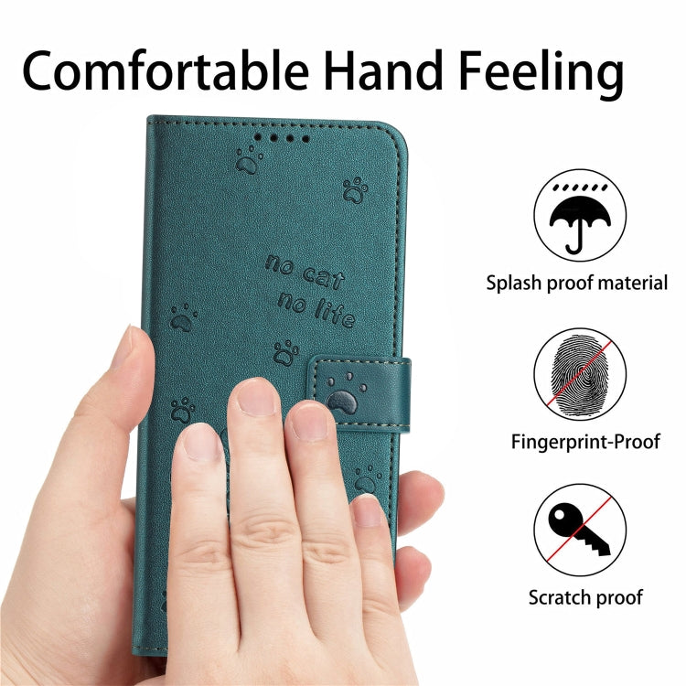 For Samsung Galaxy S23+ 5G Embossed Kitten Phone Leather Case with Lanyard
