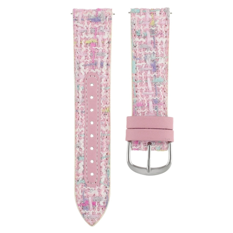 22mm Woolen Hybrid Leather Watch Band