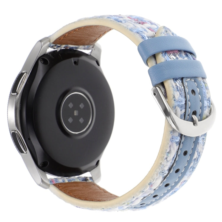 22mm Woolen Hybrid Leather Watch Band