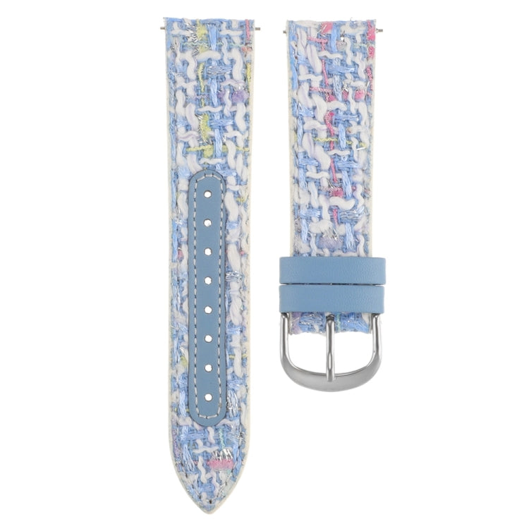 22mm Woolen Hybrid Leather Watch Band