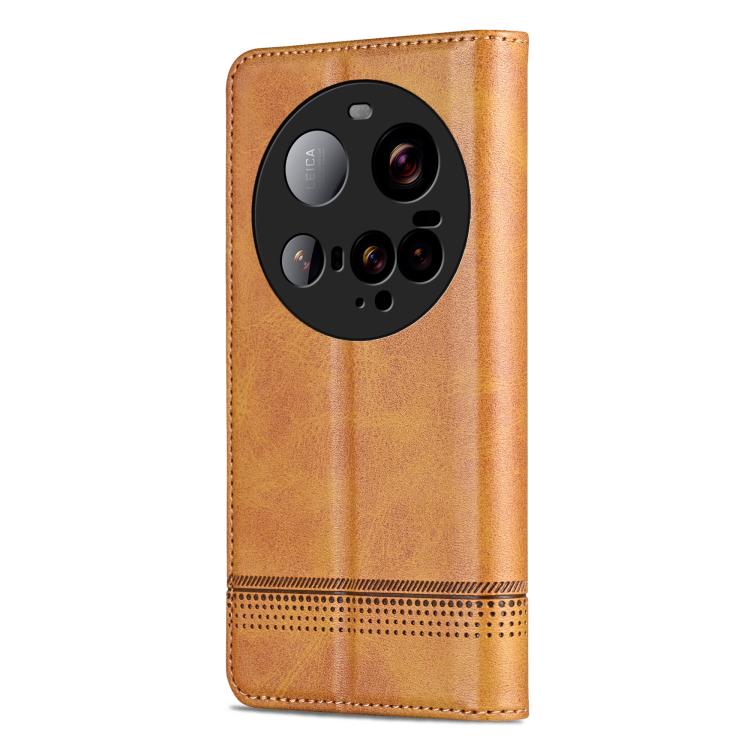 For Xiaomi 15 Ultra AZNS Magnetic Calf Texture Flip Leather Phone Case