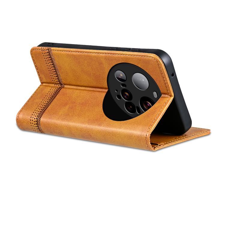 For Xiaomi 15 Ultra AZNS Magnetic Calf Texture Flip Leather Phone Case
