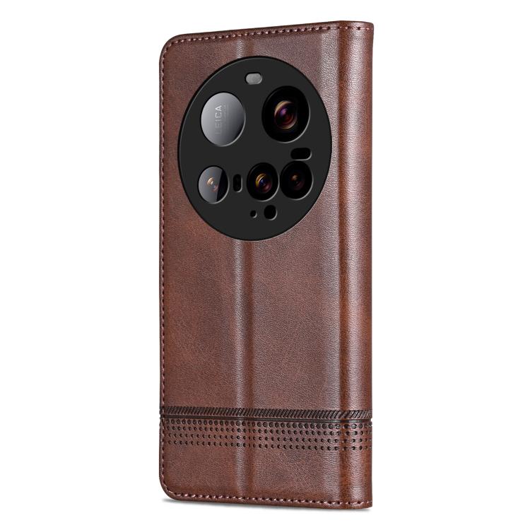 For Xiaomi 15 Ultra AZNS Magnetic Calf Texture Flip Leather Phone Case
