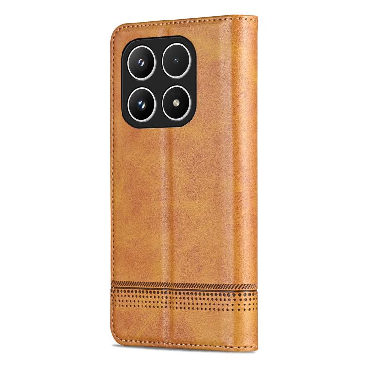 For Xiaomi 17 AZNS Magnetic Calf Texture Flip Leather Phone Case
