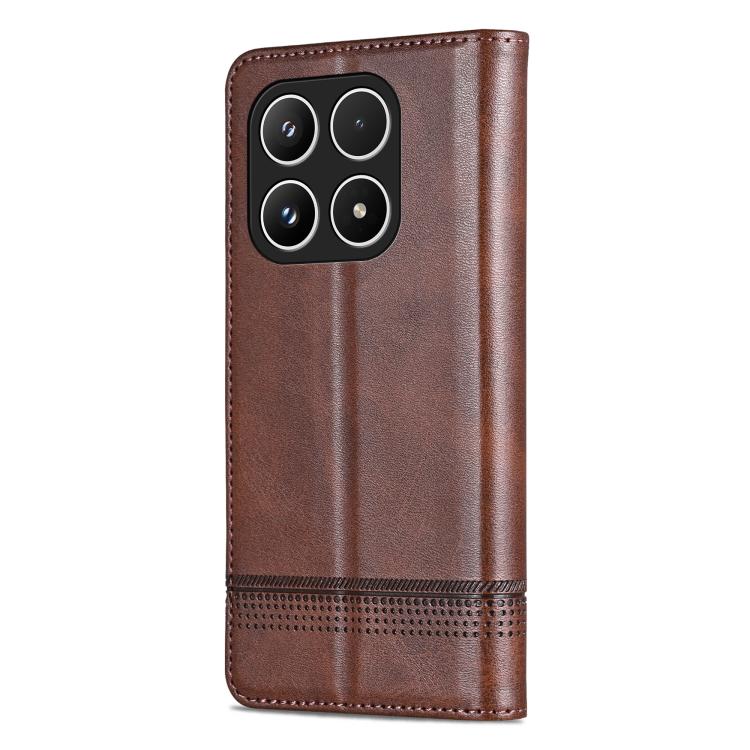 For Xiaomi 17 AZNS Magnetic Calf Texture Flip Leather Phone Case