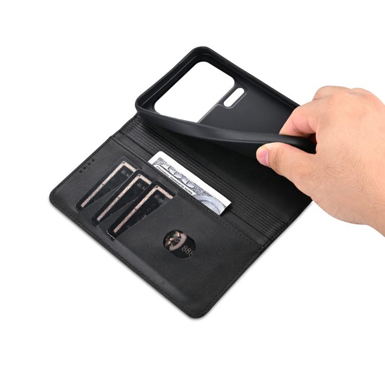 For Xiaomi 17 Pro Max AZNS Magnetic Calf Texture Flip Leather Phone Case