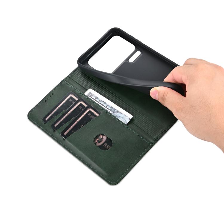 For Xiaomi 17 Pro Max AZNS Magnetic Calf Texture Flip Leather Phone Case