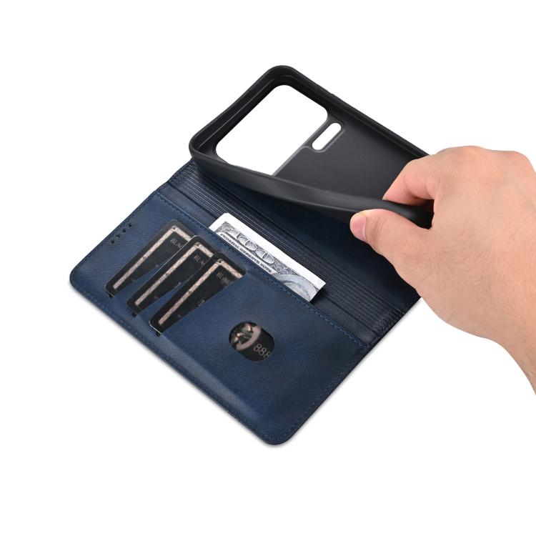 For Xiaomi 17 Pro Max AZNS Magnetic Calf Texture Flip Leather Phone Case