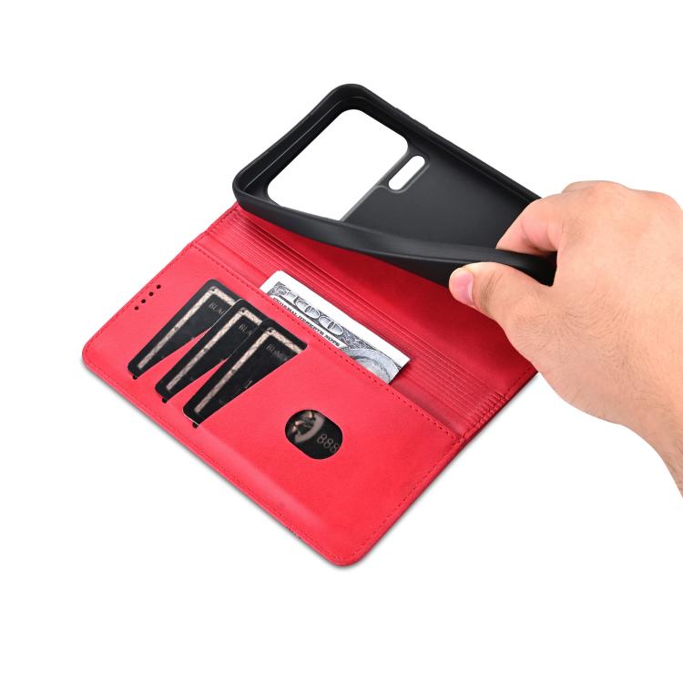 For Xiaomi 17 Pro AZNS Magnetic Calf Texture Flip Leather Phone Case