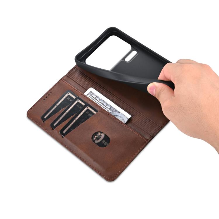 For Xiaomi 17 Pro AZNS Magnetic Calf Texture Flip Leather Phone Case