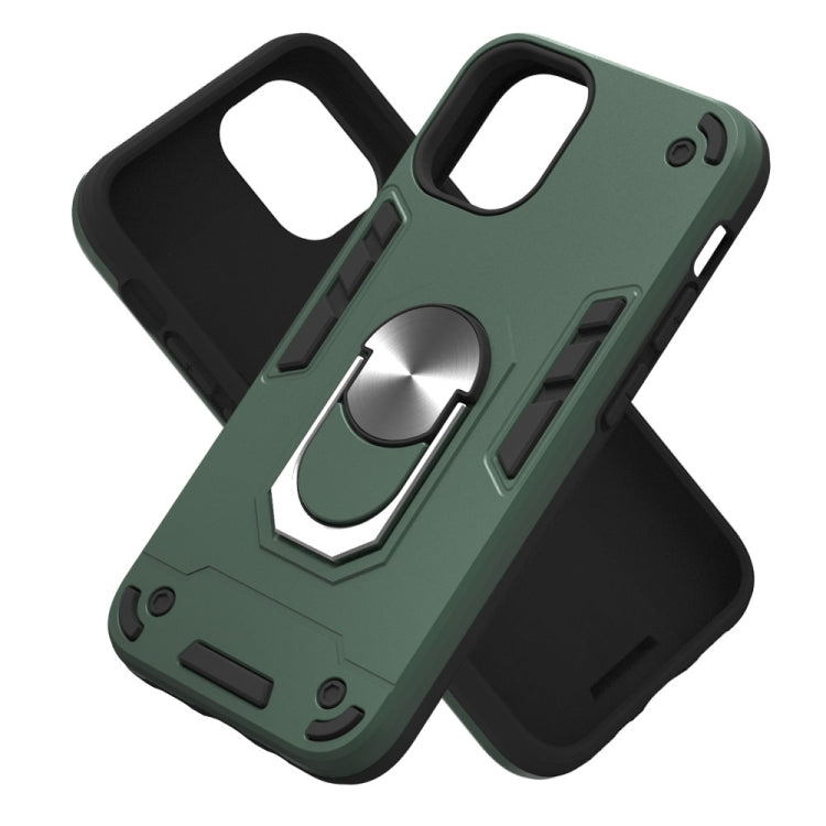 For iPhone 12 mini Armour Series PC + TPU Protective Case with Ring Holder