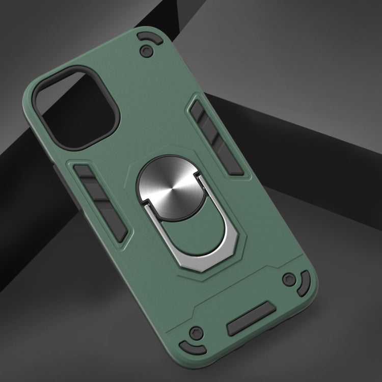 For iPhone 12 mini Armour Series PC + TPU Protective Case with Ring Holder
