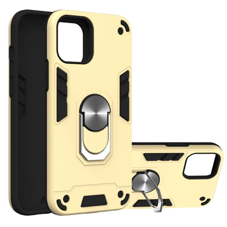 For iPhone 12 / 12 Pro Armour Series PC + TPU Protective Case with Ring Holder