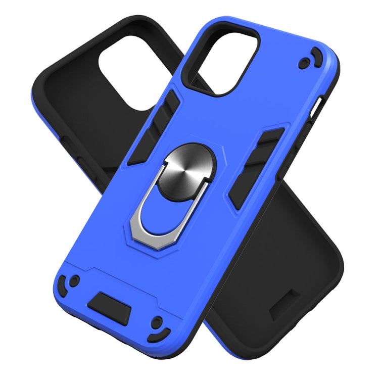 For iPhone 12 / 12 Pro Armour Series PC + TPU Protective Case with Ring Holder