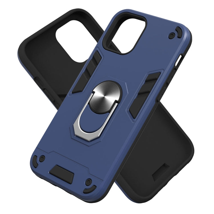 For iPhone 12 / 12 Pro Armour Series PC + TPU Protective Case with Ring Holder