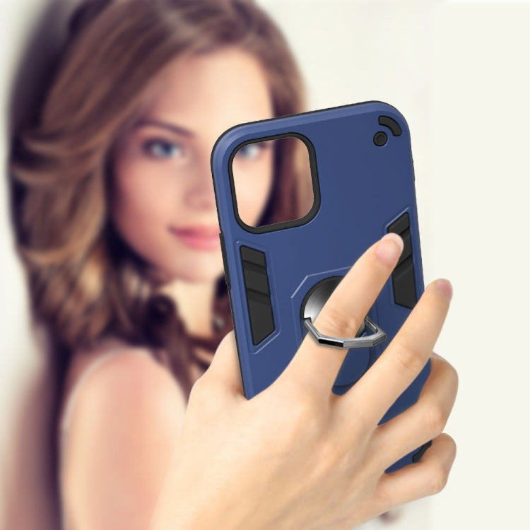 For iPhone 12 / 12 Pro Armour Series PC + TPU Protective Case with Ring Holder