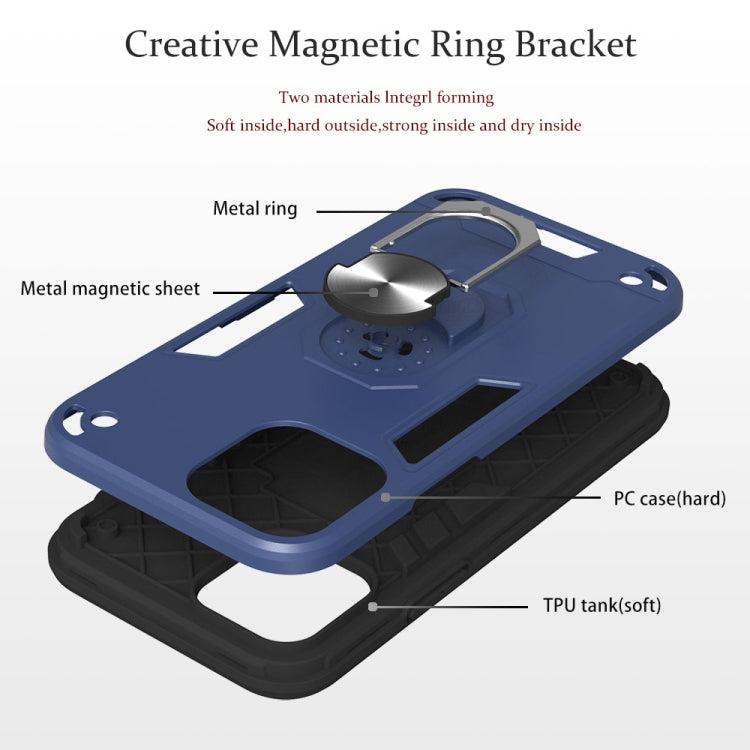 For iPhone 12 / 12 Pro Armour Series PC + TPU Protective Case with Ring Holder