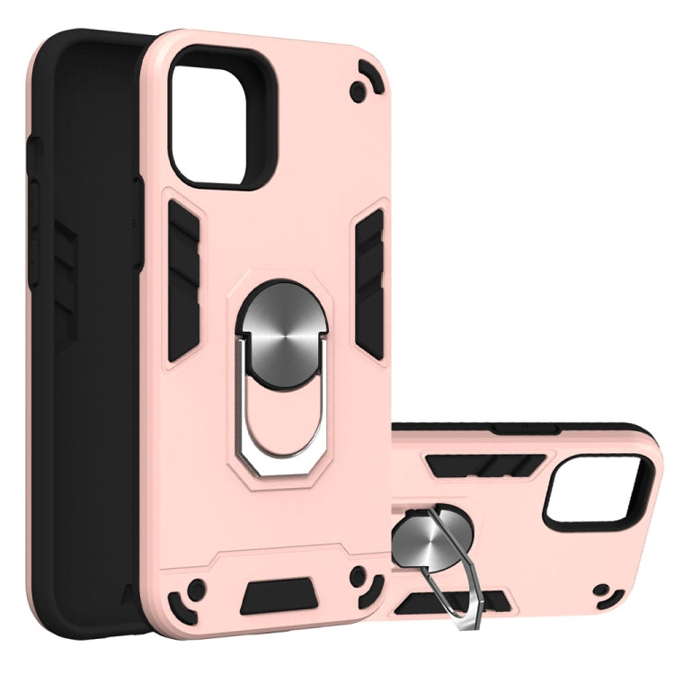 For iPhone 12 / 12 Pro Armour Series PC + TPU Protective Case with Ring Holder