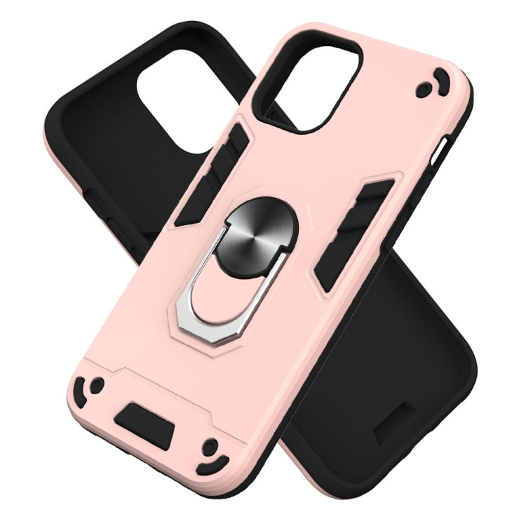 For iPhone 12 / 12 Pro Armour Series PC + TPU Protective Case with Ring Holder