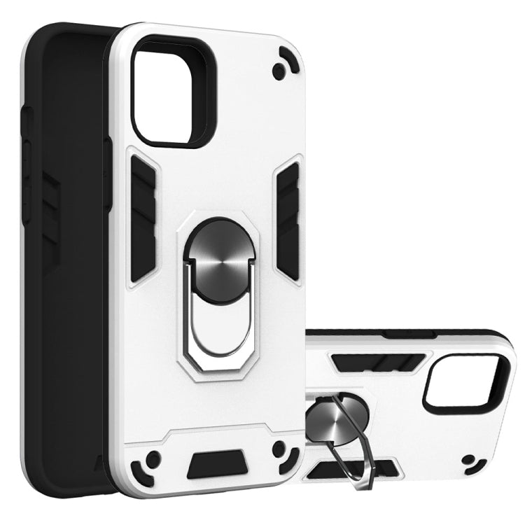 For iPhone 12 / 12 Pro Armour Series PC + TPU Protective Case with Ring Holder