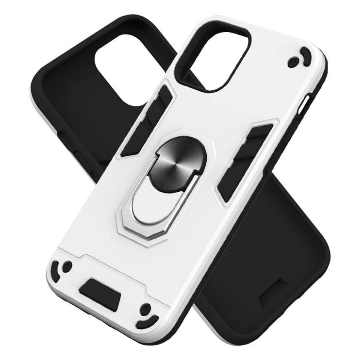 For iPhone 12 / 12 Pro Armour Series PC + TPU Protective Case with Ring Holder