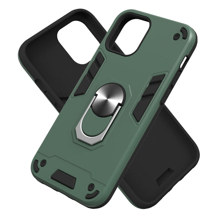 For iPhone 12 / 12 Pro Armour Series PC + TPU Protective Case with Ring Holder