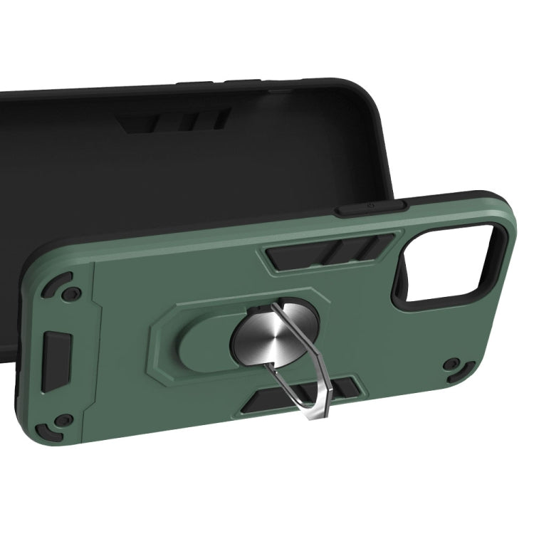 For iPhone 12 / 12 Pro Armour Series PC + TPU Protective Case with Ring Holder