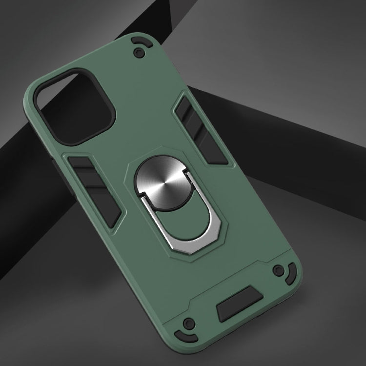 For iPhone 12 / 12 Pro Armour Series PC + TPU Protective Case with Ring Holder
