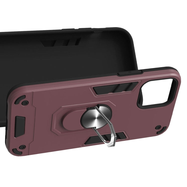 For iPhone 12 / 12 Pro Armour Series PC + TPU Protective Case with Ring Holder