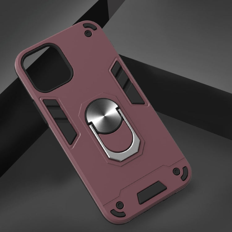 For iPhone 12 / 12 Pro Armour Series PC + TPU Protective Case with Ring Holder