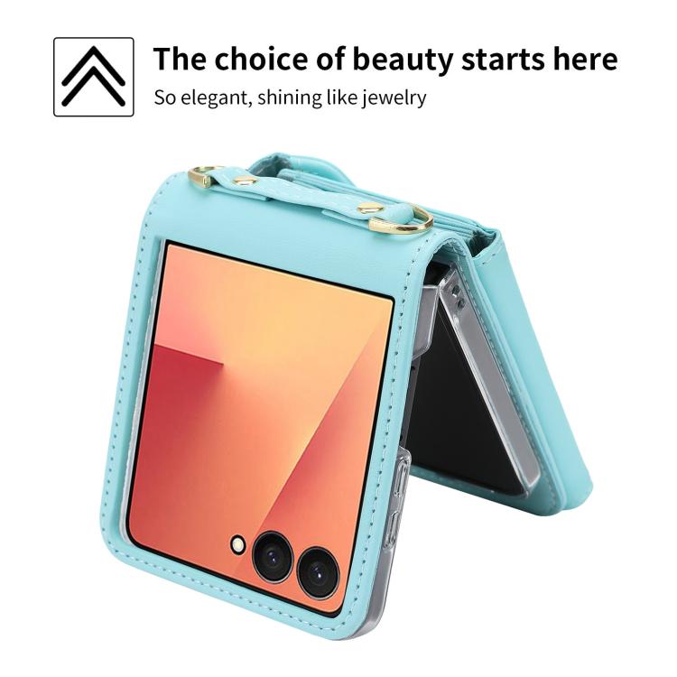 For Samsung Galaxy Z Flip7 5G POLA Love Buckle Multi-Card Slots Zipper Wallet Phone Case
