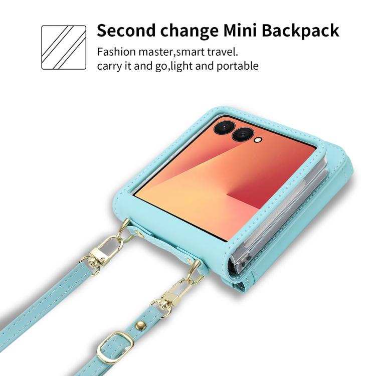 For Samsung Galaxy Z Flip7 5G POLA Love Buckle Multi-Card Slots Zipper Wallet Phone Case