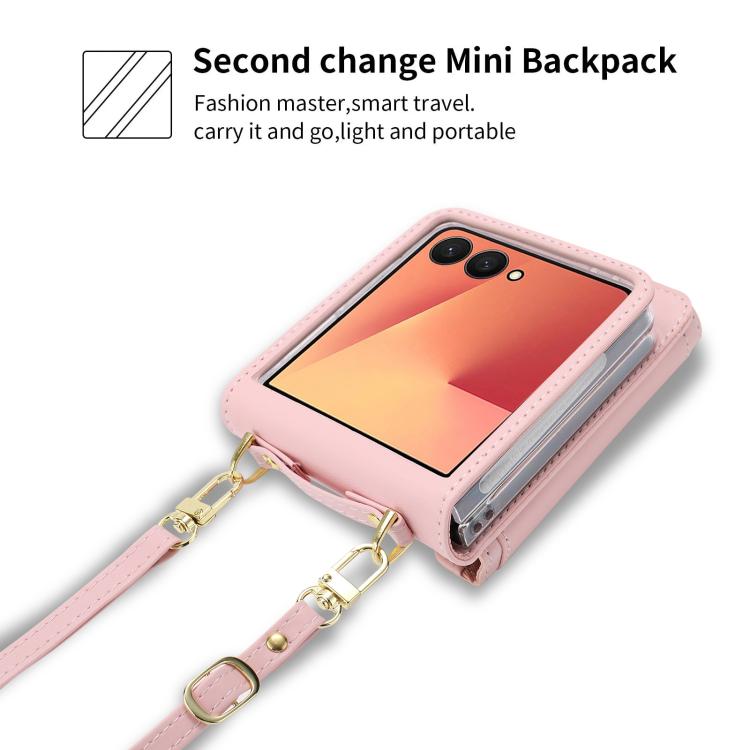 For Samsung Galaxy Z Flip7 5G POLA Love Buckle Multi-Card Slots Zipper Wallet Phone Case