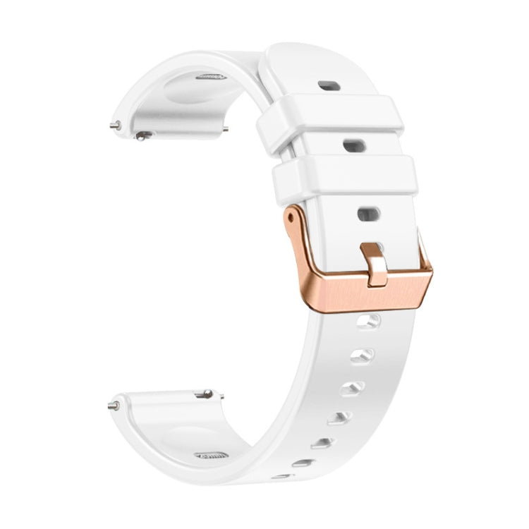 For Huawei Watch GT5 41mm Solid Color Rose Gold Buckle 18mm Silicone Watch Band