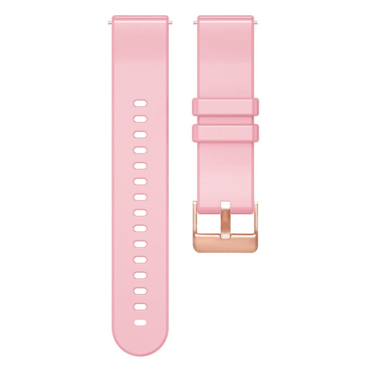 For Huawei Watch GT5 41mm Solid Color Rose Gold Buckle 18mm Silicone Watch Band