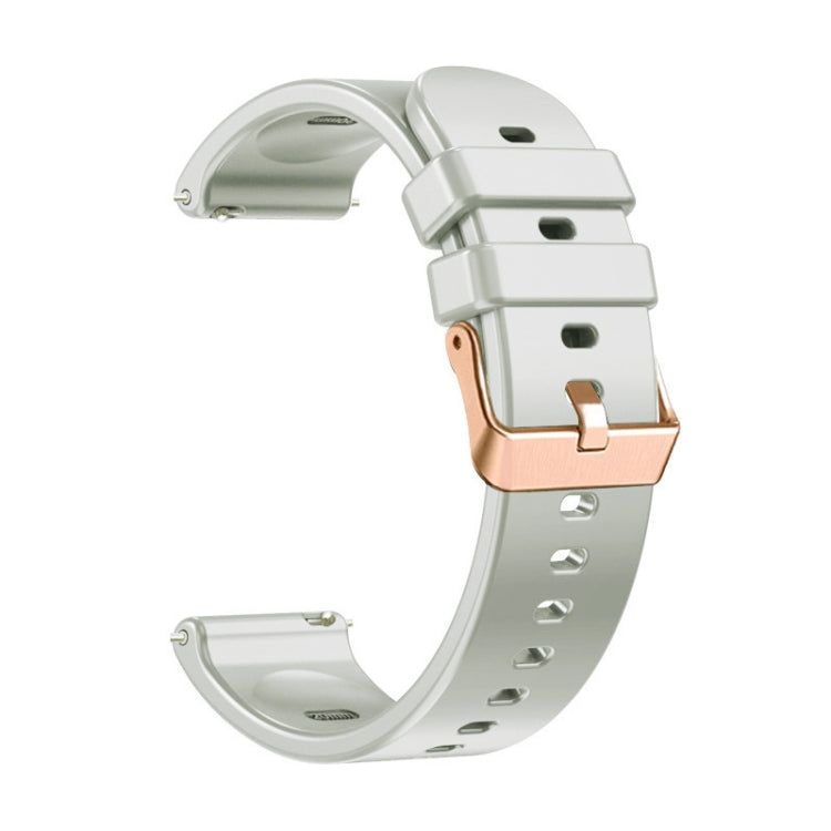 For Huawei Watch GT5 41mm Solid Color Rose Gold Buckle 18mm Silicone Watch Band