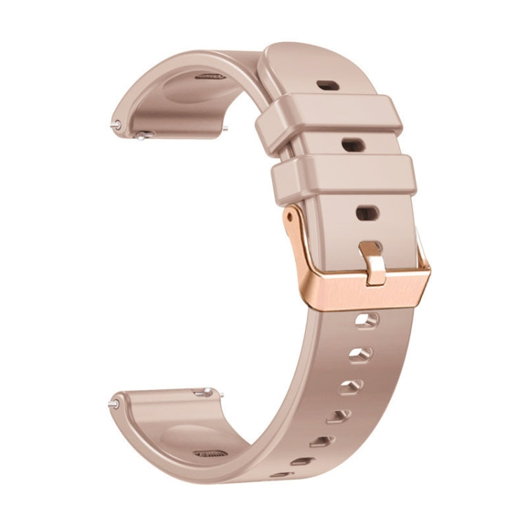 For Huawei Watch GT5 41mm Solid Color Rose Gold Buckle 18mm Silicone Watch Band