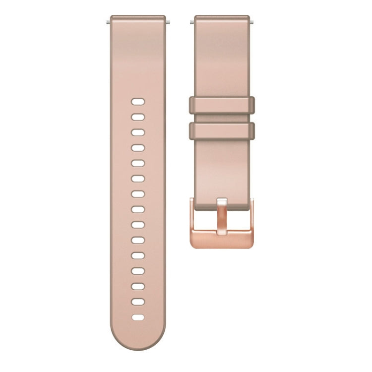 For Huawei Watch GT5 41mm Solid Color Rose Gold Buckle 18mm Silicone Watch Band