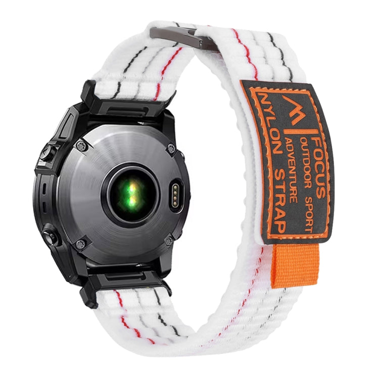 For Garmin 26mm Dual Sections Sports Style Nylon Loop Hook and Loop Fastener Watch Band