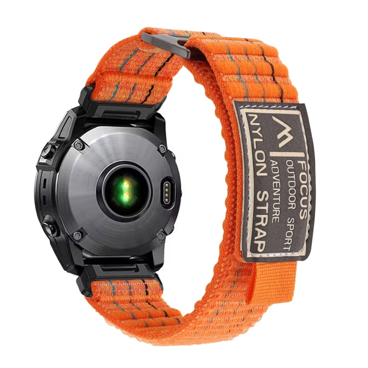 For Garmin 26mm Dual Sections Sports Style Nylon Loop Hook and Loop Fastener Watch Band