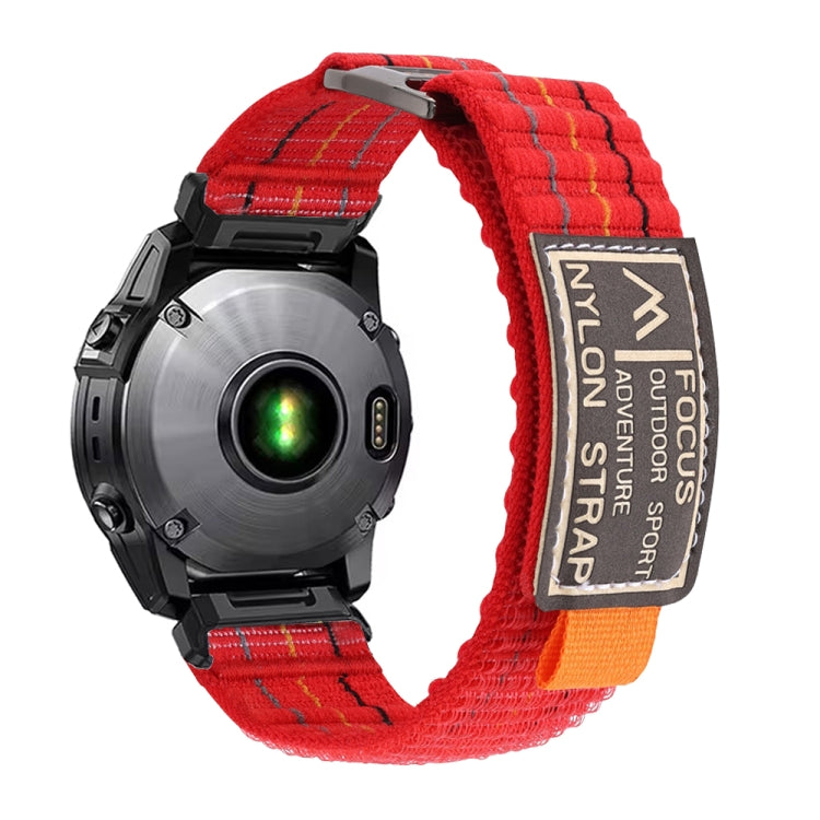 For Garmin 26mm Dual Sections Sports Style Nylon Loop Hook and Loop Fastener Watch Band