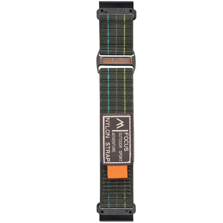 For Garmin 26mm Dual Sections Sports Style Nylon Loop Hook and Loop Fastener Watch Band