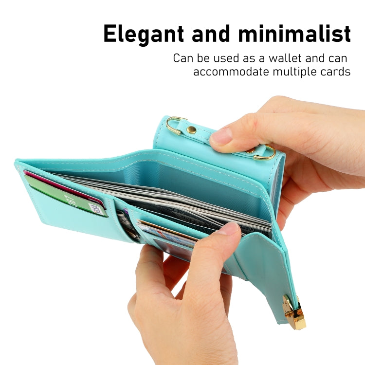 For Samsung Galaxy Z Flip3 5G POLA Color Block Love Buckle Multi-Card Slots Wallet Phone Case