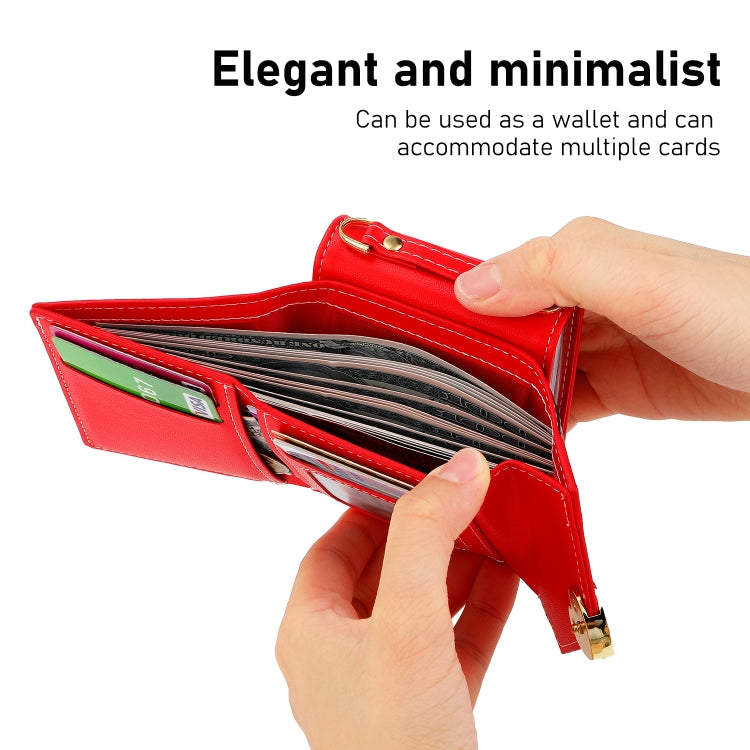 For Samsung Galaxy Z Flip3 5G POLA Color Block Love Buckle Multi-Card Slots Wallet Phone Case