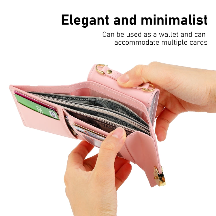For Samsung Galaxy Z Flip3 5G POLA Color Block Love Buckle Multi-Card Slots Wallet Phone Case