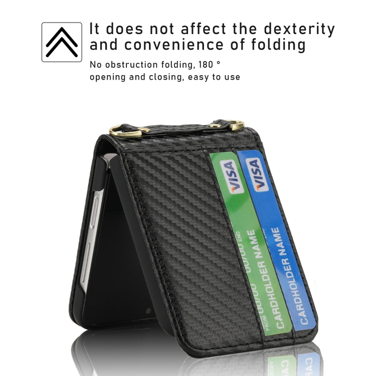 For Samsung Galaxy Z Flip4 POLA Light Luxury Card Slots Leather Phone Case